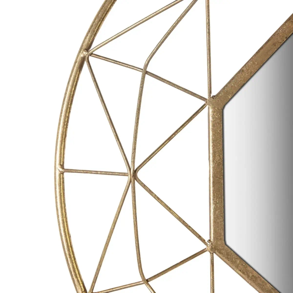 Geometryczne lustro na ścianę Andromeda 5055999201278 złoty