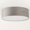 Lampa sufitowa do salonu okrągła Soft 40654 Sigma welurowy klosz szara