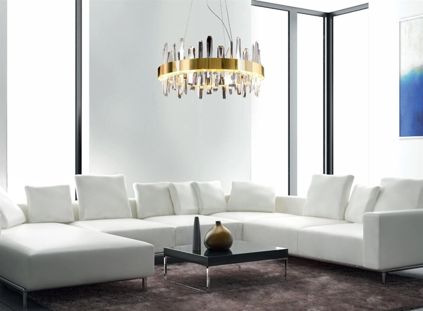 Kryształowa lampa wisząca PRINCE P0421 glamour crystal LED 31W 3200K złoty