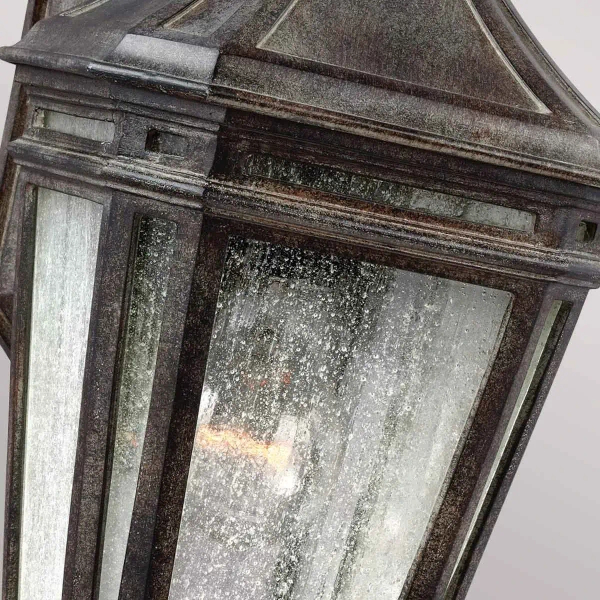 Ogrodowa LAMPA ścienna Londontowne FE-LONDONTOWNE Elstead FEISS metalowa OPRAWA elewacyjna latarenka outdoor IP44 czarna posrebrzana