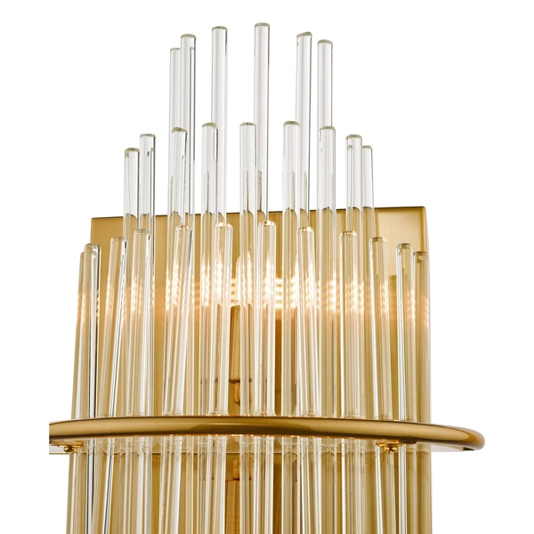 Szklany kinkiet Lukas LUK0935 Dar Lighting glamour antyczne złoto