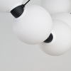 Kulista lampa wisząca PERLA czarna biała AZ6895 30W 3000K ściemniacz