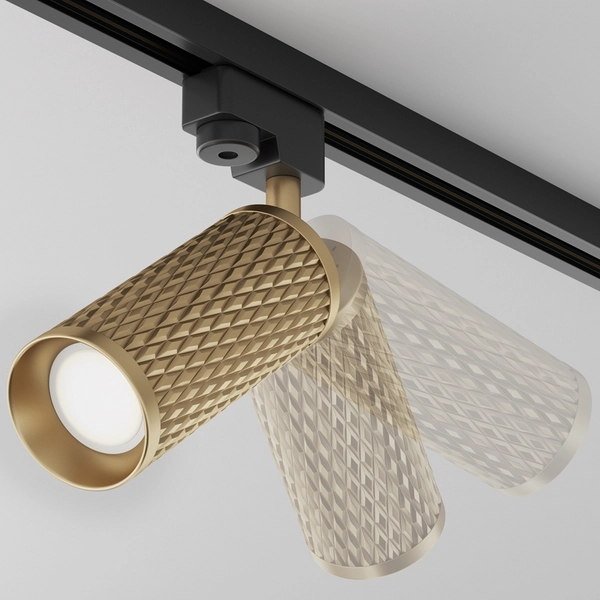 Lampa do szyn 1-fazowych do kuchni Focus TR011-1-GU10-G sopel złota