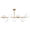 Modernistyczna LAMPA wisząca CAPE TOWN P07056BR Cosmolight szklane kule do sypialni mosiądz