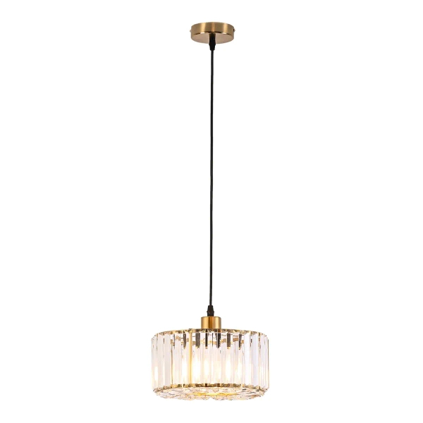 Wiszący żyrandol salonowy Vetro LP-2910/1P GD round okrągły złoty
