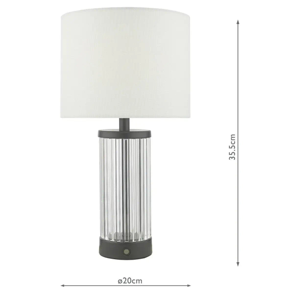 Dotykowa lampa stołowa Enrico ENR4122 LED 2,4W 3000K szklana czarny