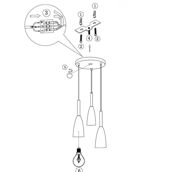 LAMPA wisząca SOLIN LP-181/3P BK Light Prestige metalowa OPRAWA hygge ZWIS kaskada czarna