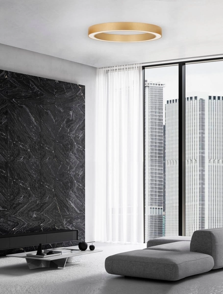 Przysufitowa lampa gabinetowa Claro metalowa LED 60W 2700-4000K złota