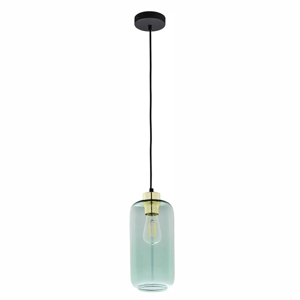 Owalna lampa wisząca loft Marco 3324 TK Lighting szklana czarna zielona