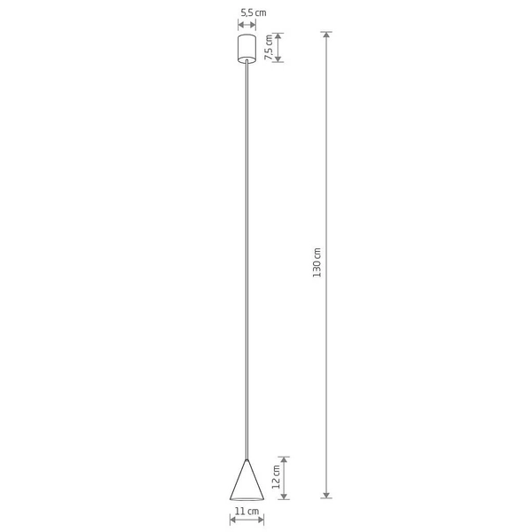 Lampa stożkowa nad stół ZENITH 11453 wisząca biały