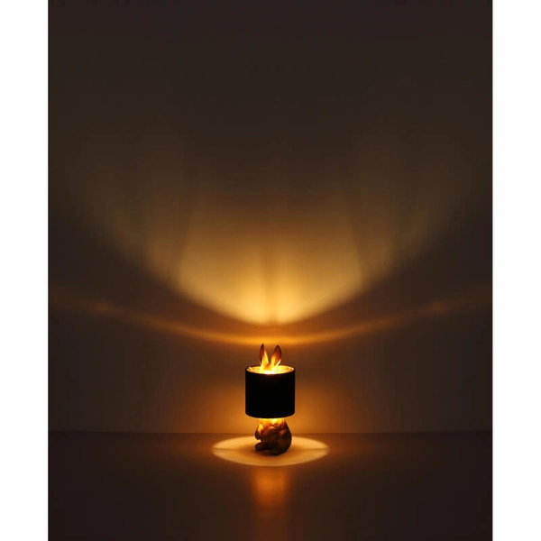 Dziecięca lampka nocna Rabbit 21633G królik z abażurem złoty czarny