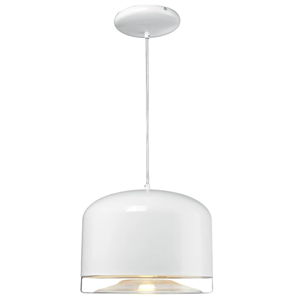 Nowoczesna LAMPA wisząca TRONDHEIM P01086WH Cosmolight metalowa kopuła zwis biały
