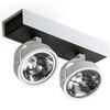 Spot LAMPA sufitowa GM4206-230V DIM 15W WH/BK reflektorowa OPRAWA LED 30W metalowa regulowana biała