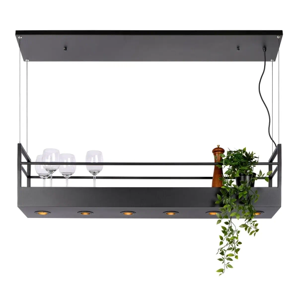 Wisząca lampa nad wyspę MIRAVELLE 21427/06/30 Lucide czarny