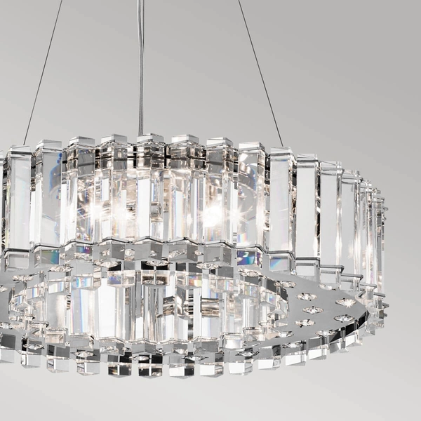 Kryształowa lampa zwisająca Crystal Skye KL-CRYSTAL-SKYE8 Kichler IP44 chrom