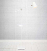 Stojąca LAMPA podłogowa LINEAR 107308 Markslojd salonowa OPRAWA z metlową półką biała
