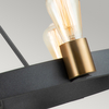 Wisząca lampa półplafon QN-SILAS-6P-DZ czarny złoty