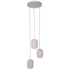 Ceramiczna wisząca lampa Olo 3 41420 kule owalne beżowe