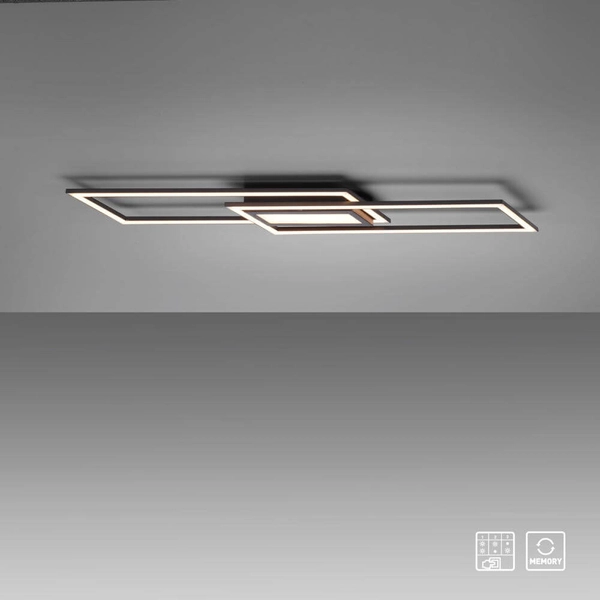 Czarna lampa sufitowa Asmin 14694-18 LED 45W 3000K pokojowy plafon