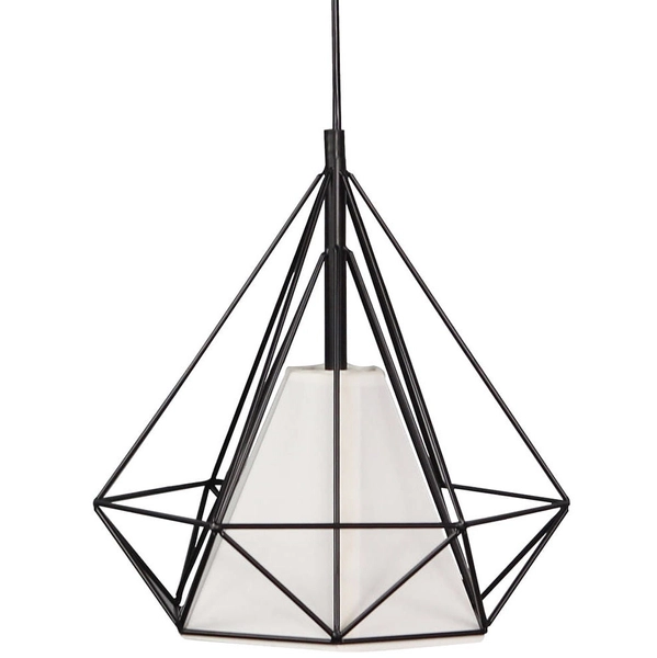 Druciana LAMPA wisząca HIRA 314574 Polux metalowa OPRAWA industrialny zwis czarny