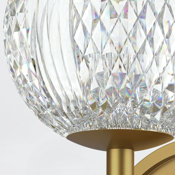 Ścienna lampa glamour Marni QN-MARNI-1WB-NBR LED 5W 3000K mosiądz