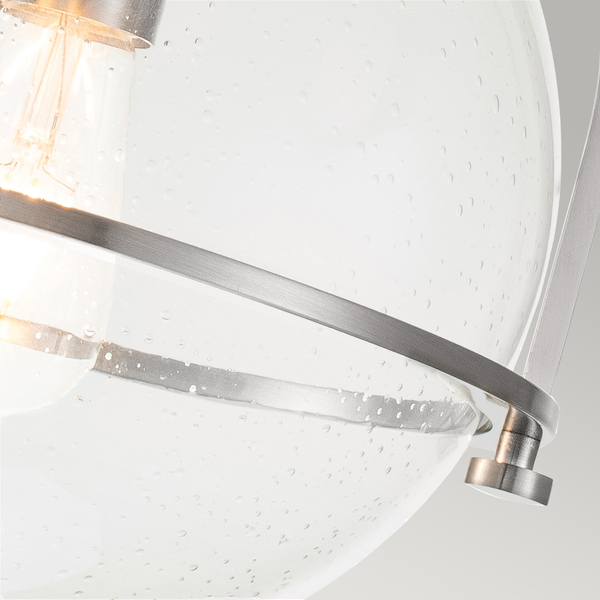 Kulista lampa sufitowa QN-SOMERSET-F-C-BN szklana nikiel