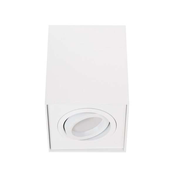 Spot LAMPA sufitowa BASIC SQUARE C0070 Maxlight natynkowa OPRAWA metalowa kostka cube biała