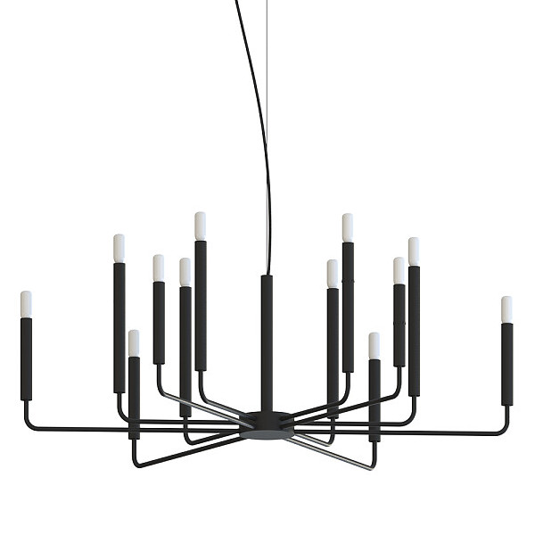 Salonowa lampa zwisowa Orto 11462 tuby metalowe nad stół czarne