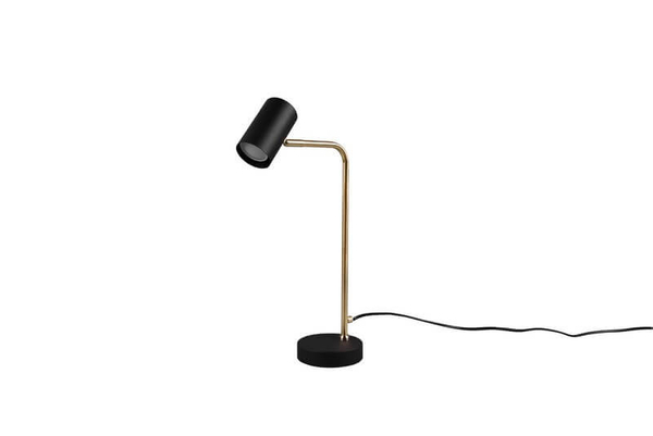 Stojąca LAMPA biurkowa VANTOS DL108512400 Trio regulowana LAMPKA loftowa tuba metalowa stołowa mosiądz