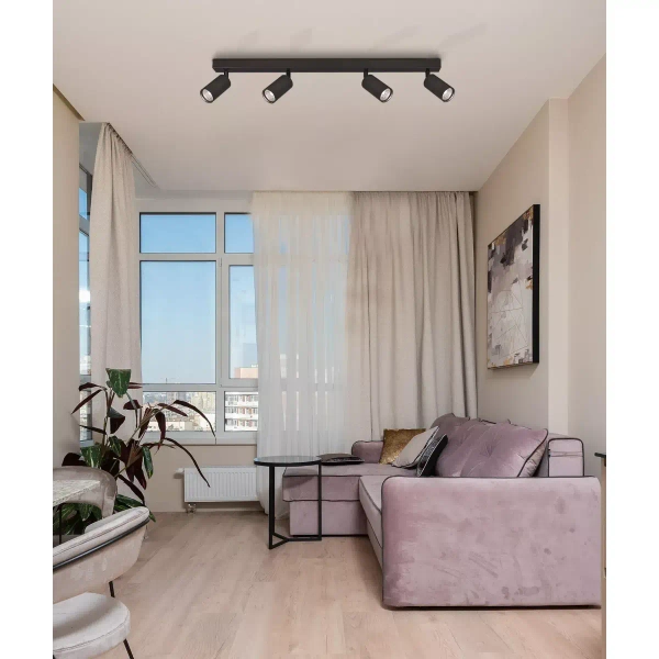 Lampa sufitowa Monti K-4554 Kaja metalowa OPRAWA regulowana reflektorki tuby czarne