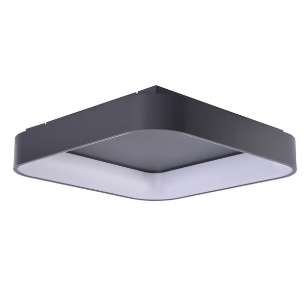 Szary plafon sufitowy Solvent LED 120W 3000-6000K kwadratowy czarny