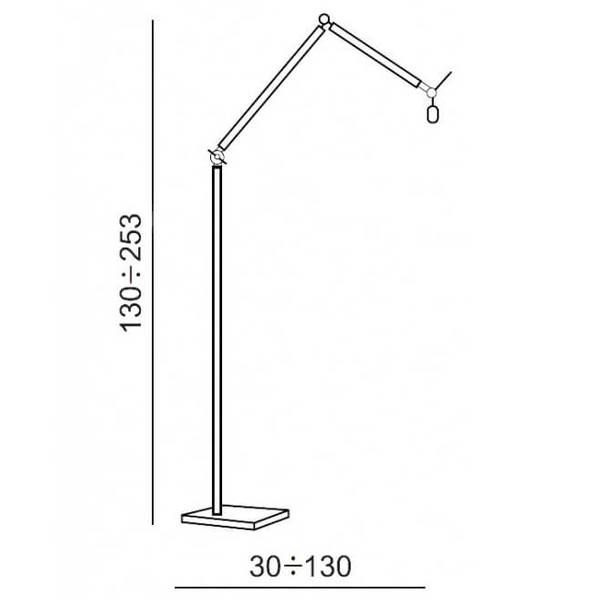 Lampa stojąca Zyta AZ4193+AZ2600 abażurowa z regulacją do sypialni czarna