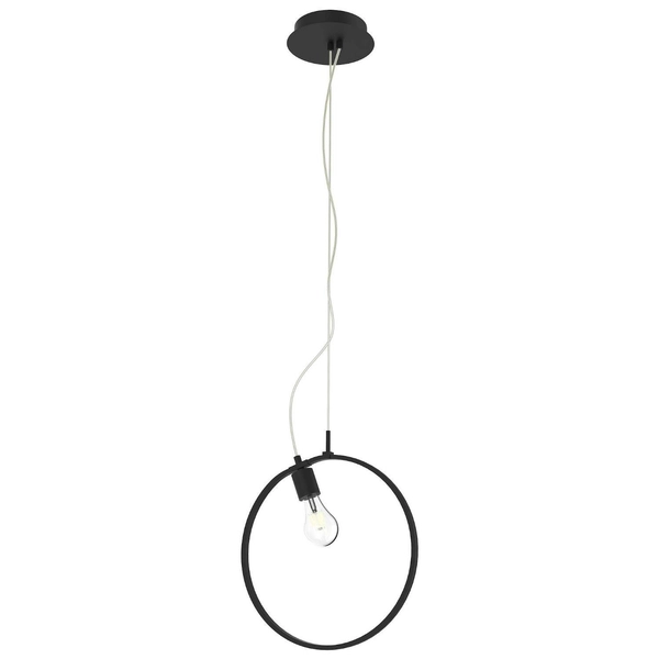 Wisząca LAMPA geometryczna Skiros A0024-320 Candellux okrągła OPRAWA metalowa LED 14W 4000K okrąg pierścień ring koło chrom