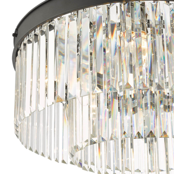 Sufitowa lampa kryształowa Celeus CEL4822 czarny przezroczysty