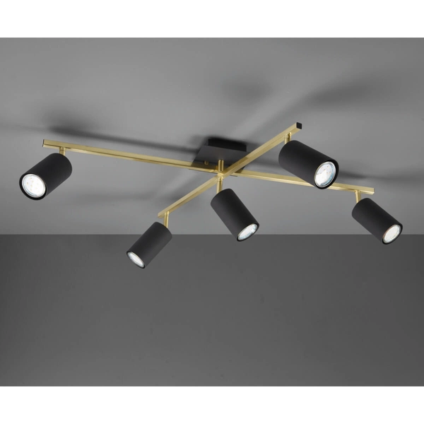 Lampa sufitowa VANTOS DL580612400 Trio regulowana sople czarna złota