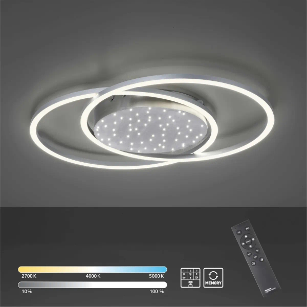 Lampa sufitowa z regulacją barwy YUKI biała 6025-55 3xLED 48W 2700-5000K CCT
