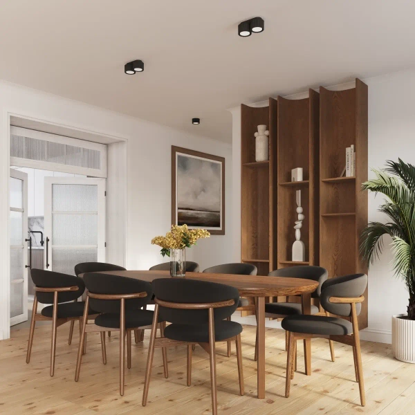 Ryflowana lampa sufitowa AURA SL.1787 tubka metalowa czarna