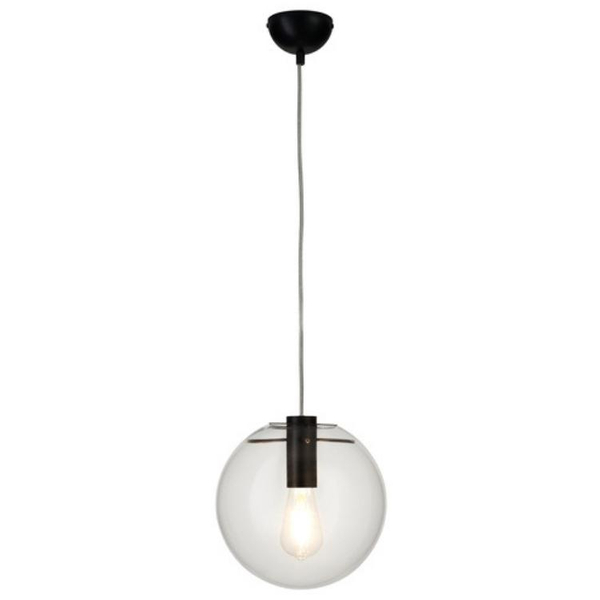 Skandynawska lampa wisząca Tonda ST-8722P-S black Step kula przezroczysta