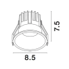 Sufitowe oczko wpuszczane ARAMIEL LE65112 LED 13W 4000K czarne