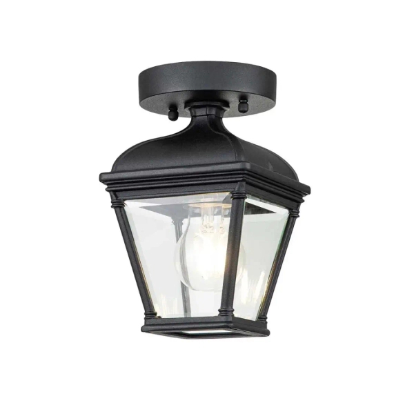 Ogrodowy plafon Bayview BAYVIEW-PORCH-BK metalowy IP44 czarny