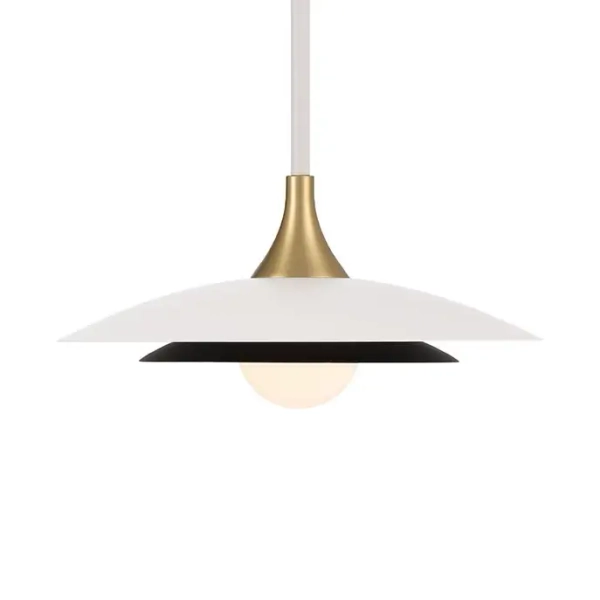 Wisząca lampa Welsh QN-WELSH-P-WHT LED 15W 3000K dyski złote białe