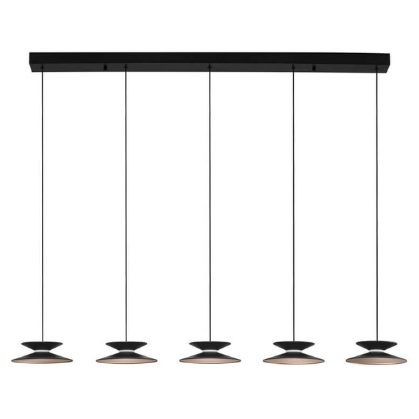 Lampa wisząca na belce GUANAY LE44744 LED 24W 3000K stożki czarna złota