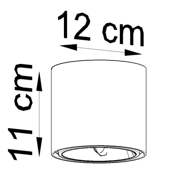 Sufitowa LAMPA downlight SL.0696 natynkowa OPRAWA tuba metalowa szara