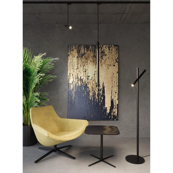 Metalowa lampa stojąca Yabu 7876  Shilo tuba regulowana czarna