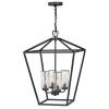 Tarasowy żyrandol Alford QN-ALFORD-PLACE-4P-MB na łańcuchu IP44 czarny