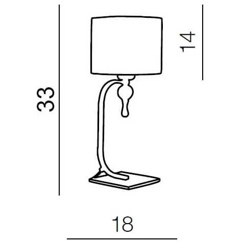 Sypialniana lampa nocna Impress do czytania brązowa chrom