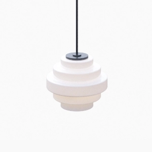 Szklana lampa wisząca Filo Milky 9002PL_G1_L do jadalni czarna biała