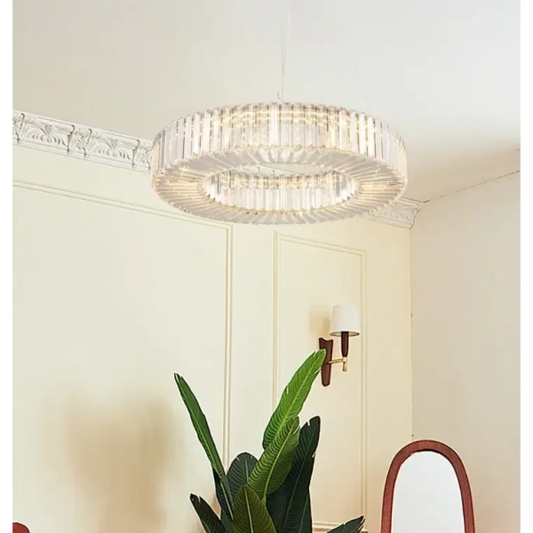 Żyrandol glamour CRISTAL ST-10625P-60 złota transparentna szklana LED 60W 3000K do salonu