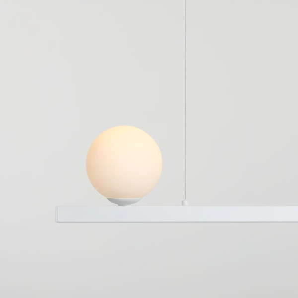 Wisząca lampa szklana GARDA 1099L molekuły okrągłe białe