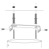 Salonowa lampa sufitowa Leda 3 41152 metalowe tubki ceglane